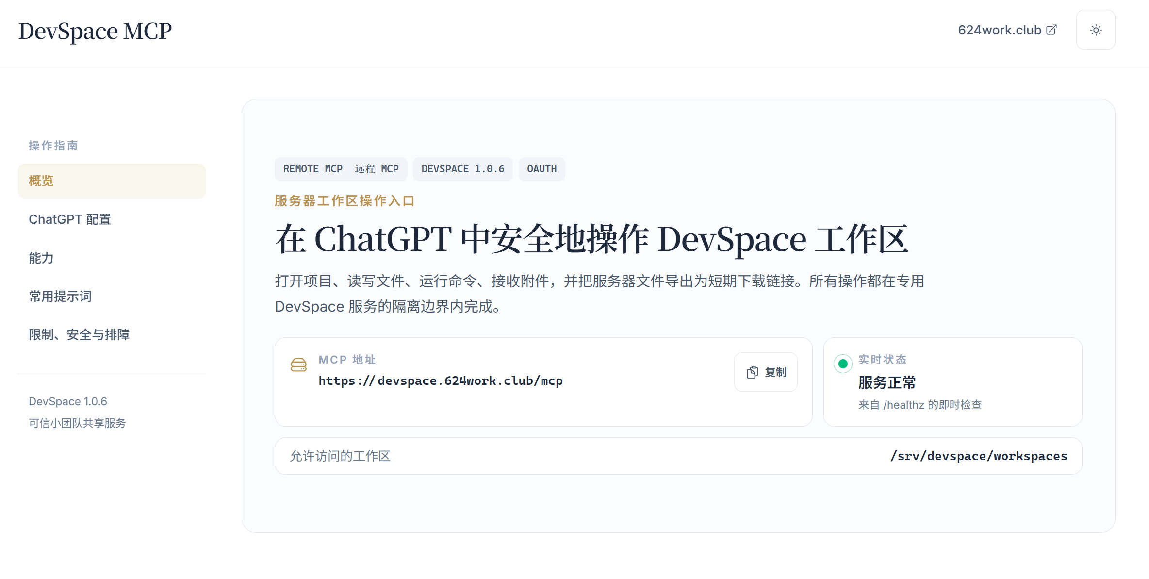 DevSpace Remote Workspace project preview